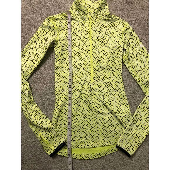 Nike Dri-Fit Hyper Warm 1/2 Zip Polka Dot Long-sleeves Neon Athletic Top XS - Picture 12 of 16